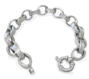 Fancy link White Gold Bracelet