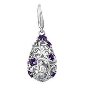 Fancy Amethyst Charm Pendant