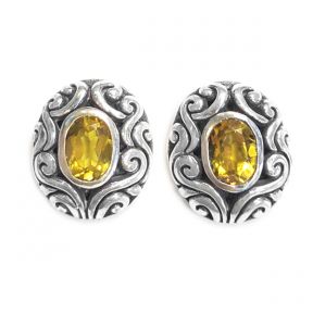 Citrine Silver Earrings