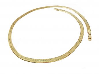 6.5 MM Flat Gold Necklace