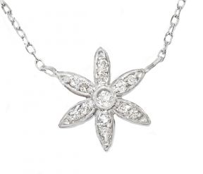 Diamond Flower Necklace