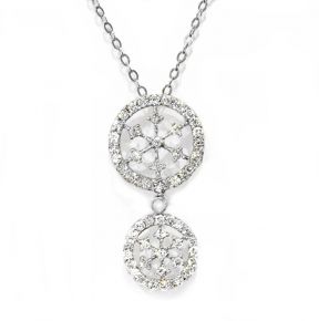 Double Circle Diamond Pendant