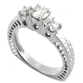 3-Stone Diamond Ring 0.75 Carat
