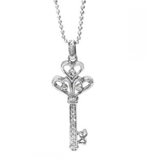 Diamond Key Pendant