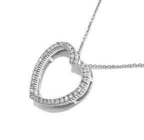 Diamond Heart Pendant. 62 CWT