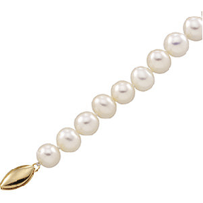 White Cultured Pearl Bracelet